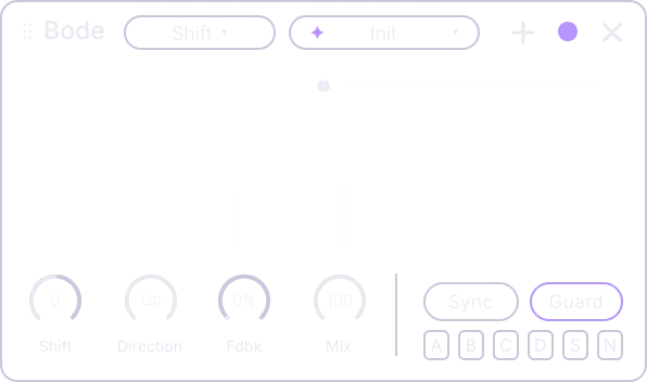 Bode effect card, front panel