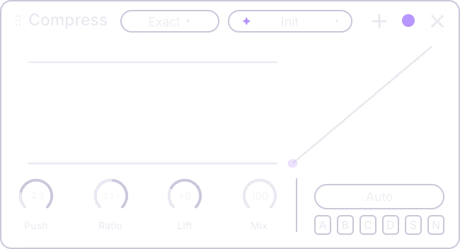 Compress effect card, front panel