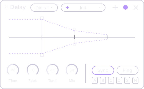 Delay card front on the Digital type