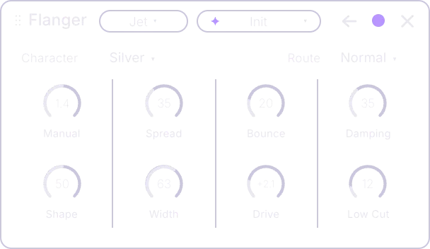 Flanger effect card, back panel