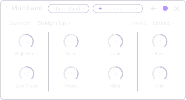 Multiband effect card, back panel