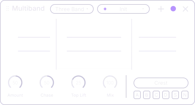 Multiband effect card, front panel