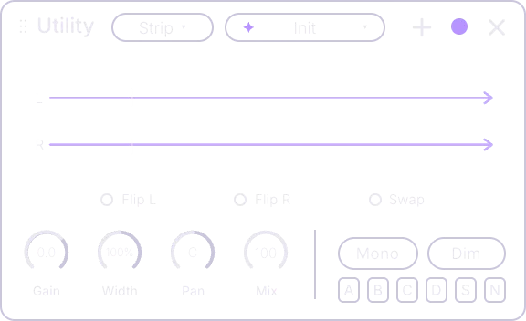 Utility effect card, front panel