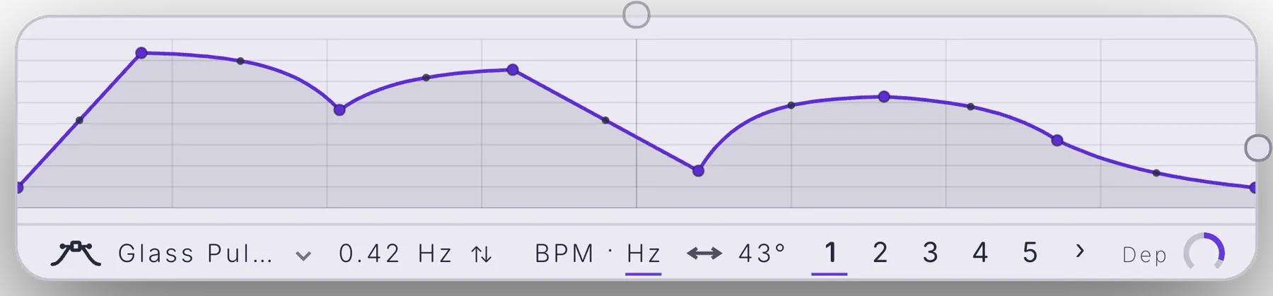 An LFO as a Patcher node, with the same editor and controls as the panel